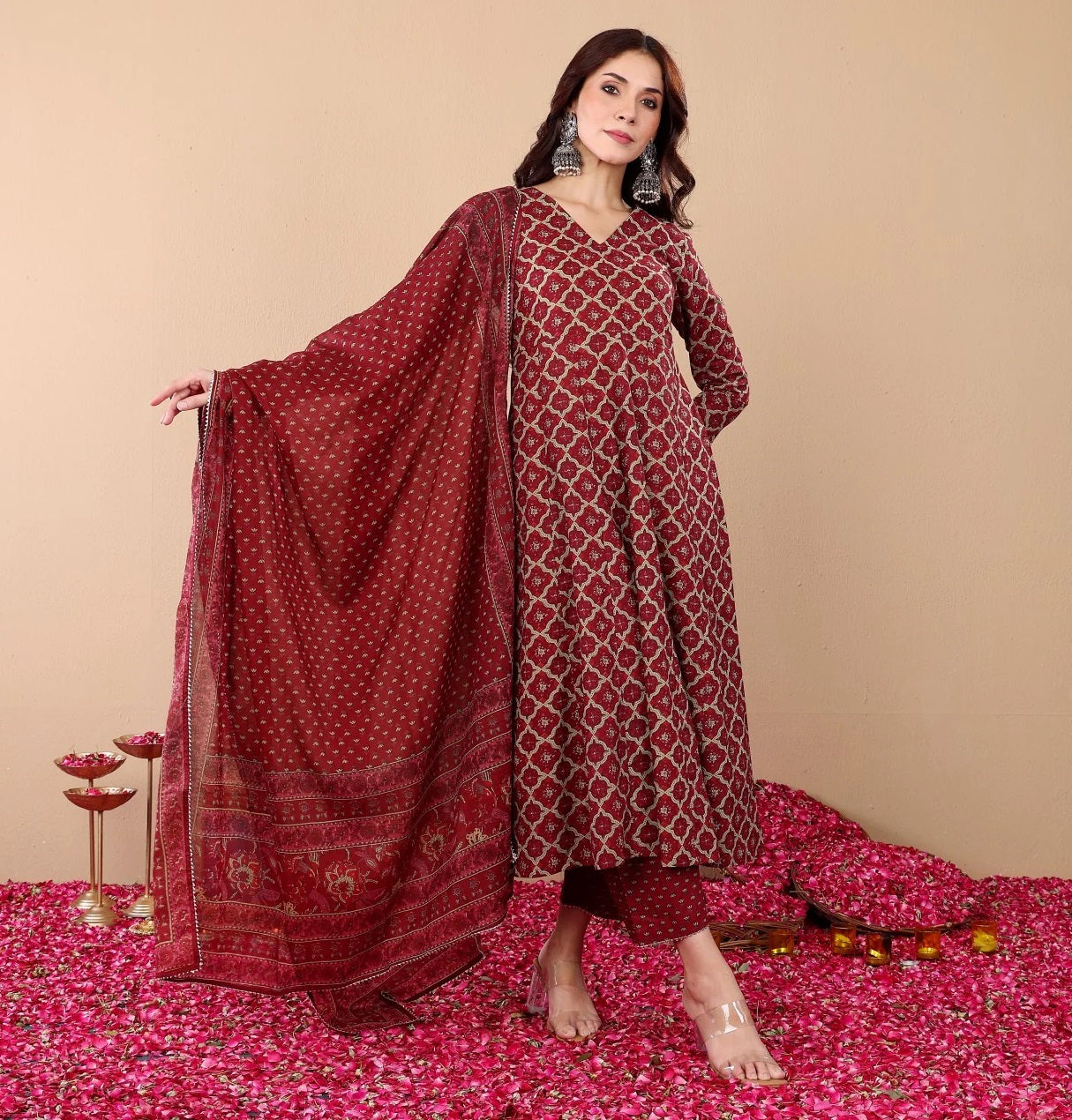 Peplum Rayon Kurti Set with Dupatta – Trendy, Flattering, and Effortlessly Stylish