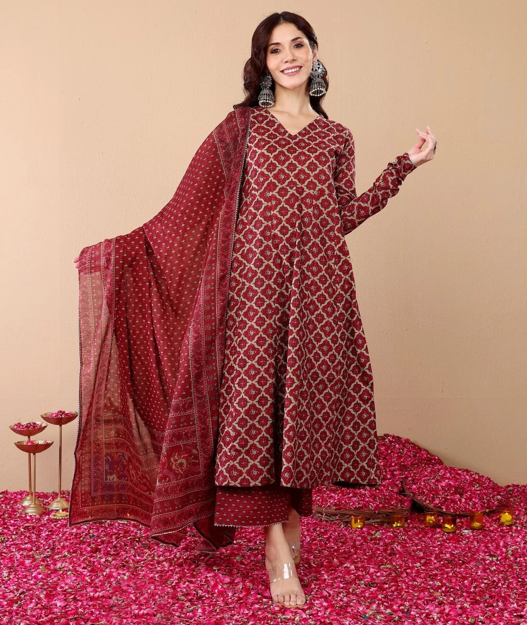 Peplum Rayon Kurti Set with Dupatta – Trendy, Flattering, and Effortlessly Stylish